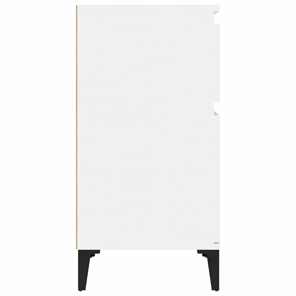 High Gloss White Bedside Cabinet for Modern Bedrooms