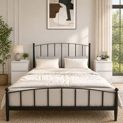 Elegant White Bedside Cabinets - 2 Piece Set