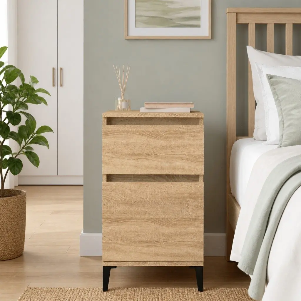 Brown Bedside Cabinet with Ample Storage