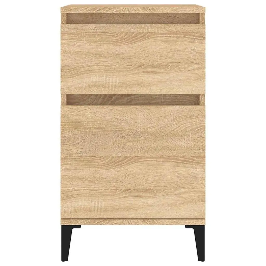 Bedside Cabinets Engineered Wood 40x35x70 cm Brown Set of 2
