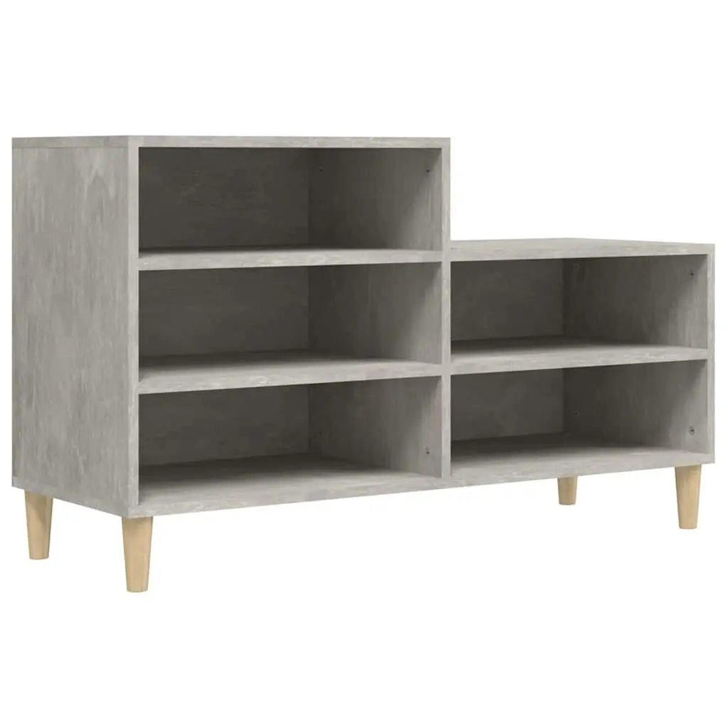 Grey Shoe Cabinet with 5 Compartments