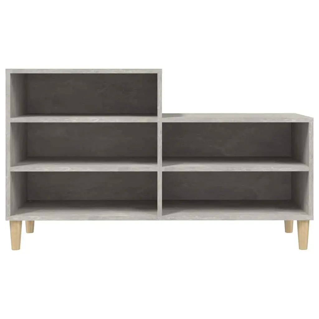 Grey Shoe Cabinet with 5 Compartments