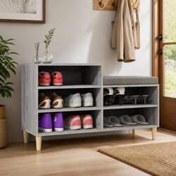 Durable Grey Sonoma Shoe Cabinet 102x36x60cm