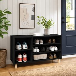 Black Shoe Cabinet for Organized Footwear Storage