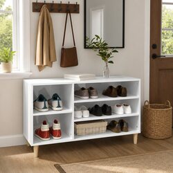 High Gloss White Shoe Cabinet with Ample Storage