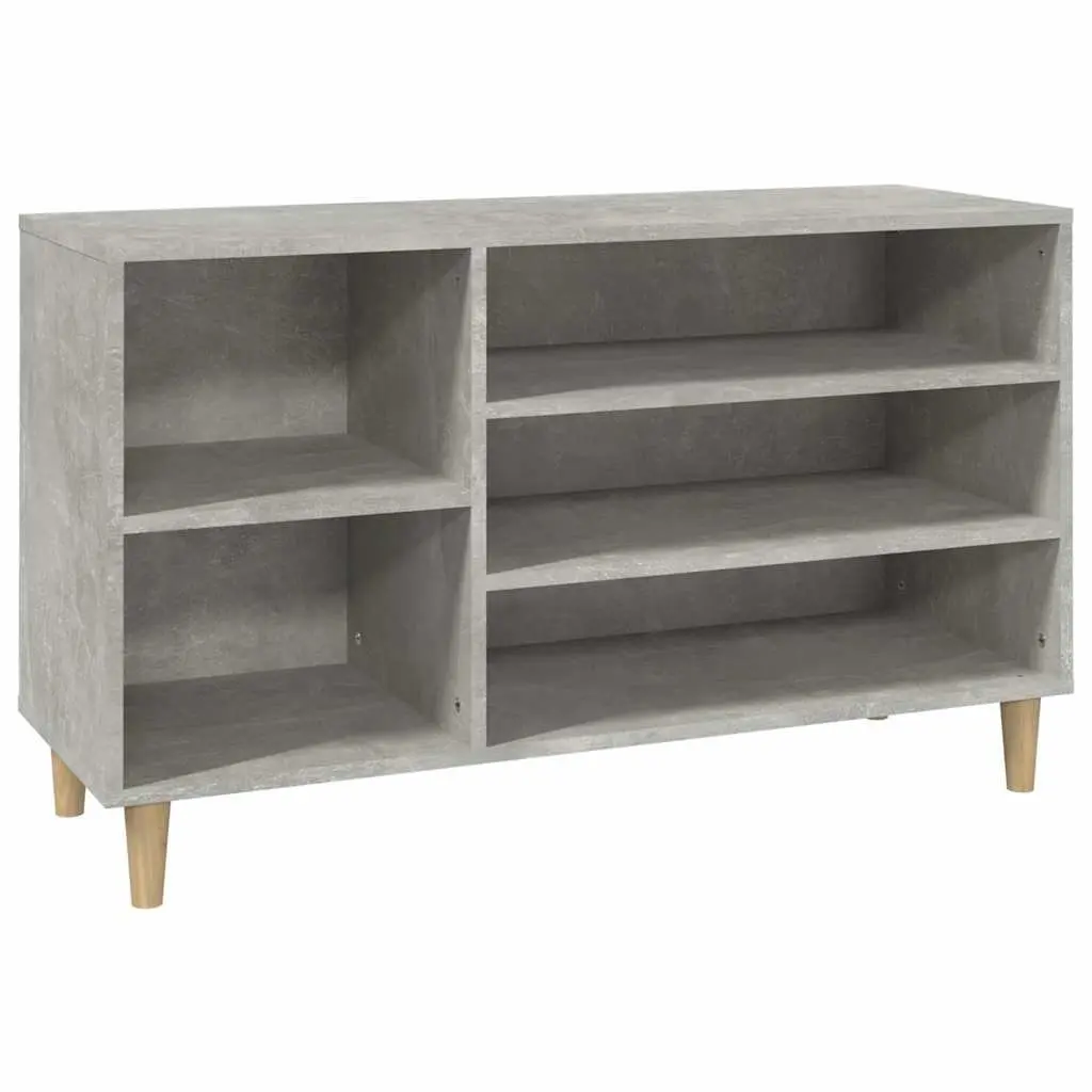 Grey Engineered Wood Shoe Cabinet for Storage