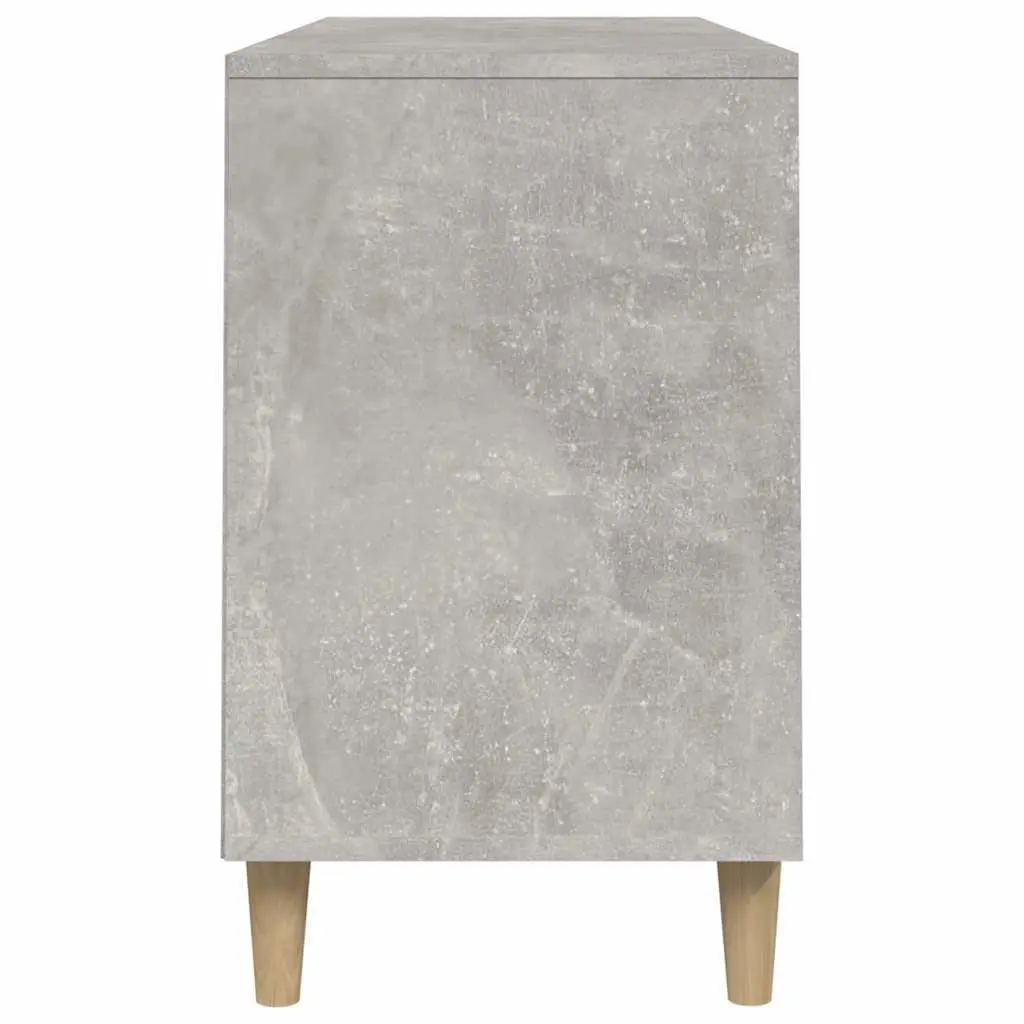Grey Engineered Wood Shoe Cabinet for Storage