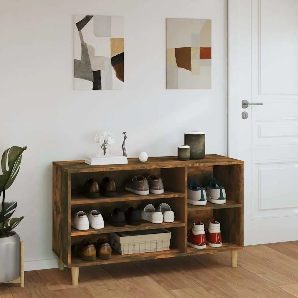 Brown Engineered Wood Shoe Cabinet with Ample Storage