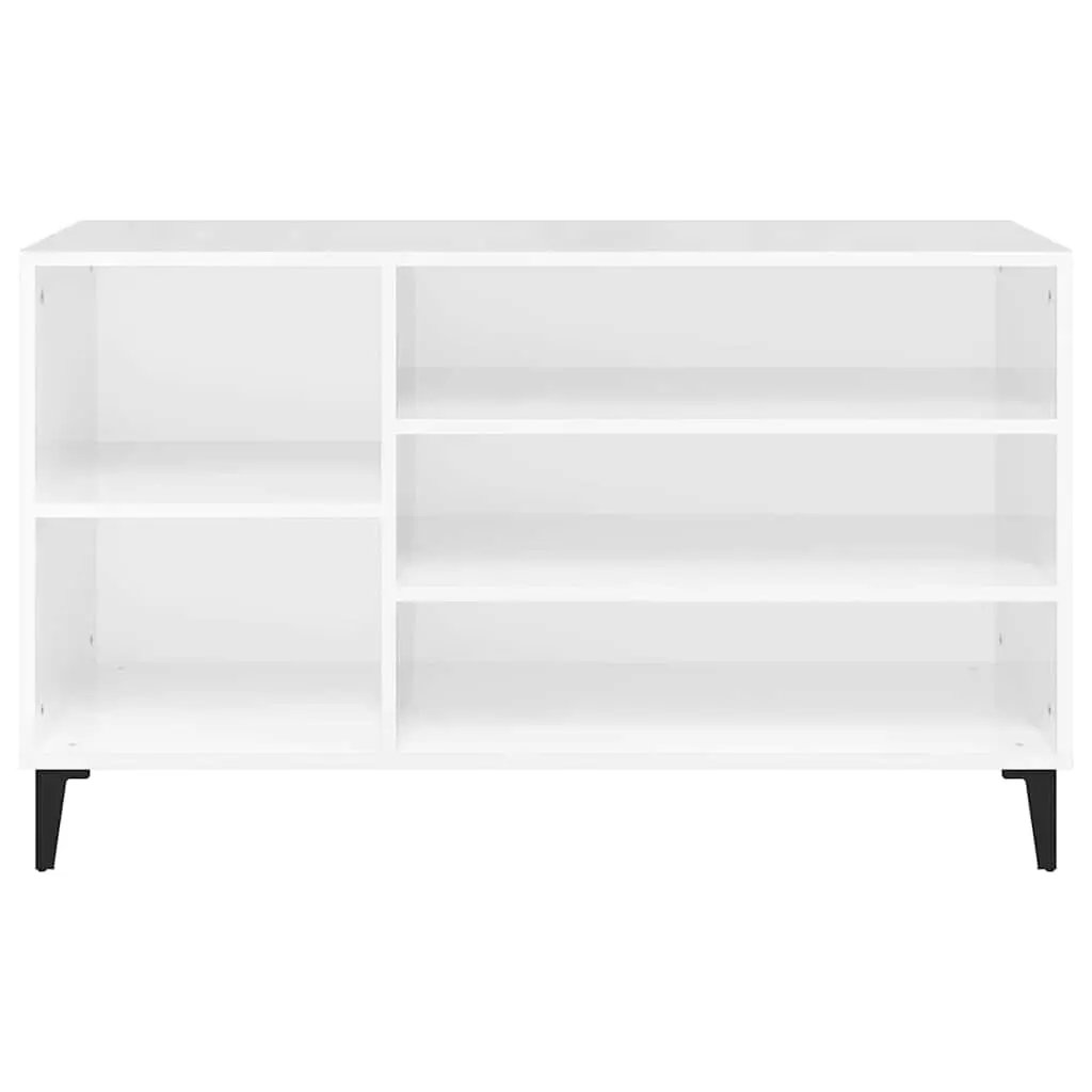 Shoe Cabinet Storage White High Gloss Wooden Hall Wardrobe Organiser Stand Rack