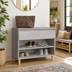 Durable Grey Shoe Cabinet Storage Organizer for Hallways