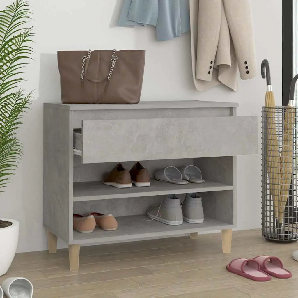 Shoe Cabinet Engineered Wood 70x36x60cm Grey