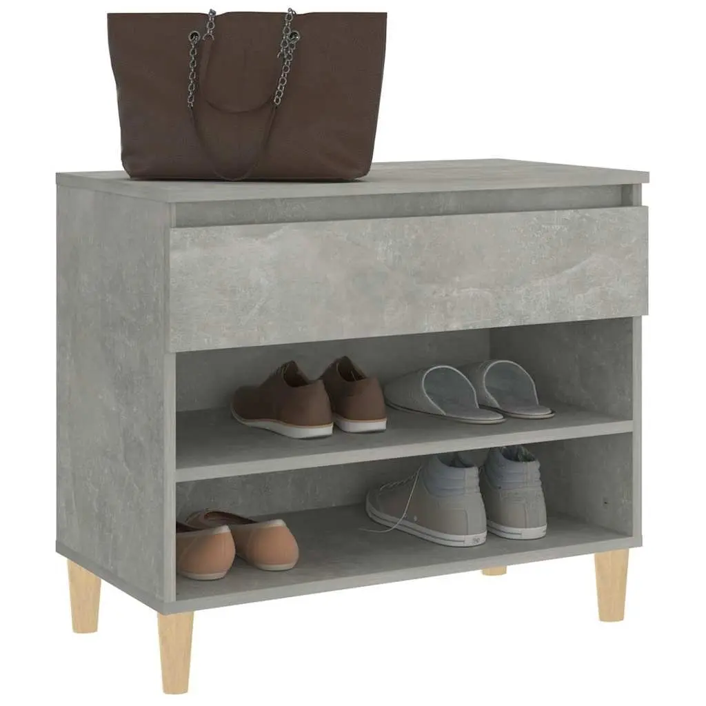 Shoe Cabinet Engineered Wood 70x36x60cm Grey
