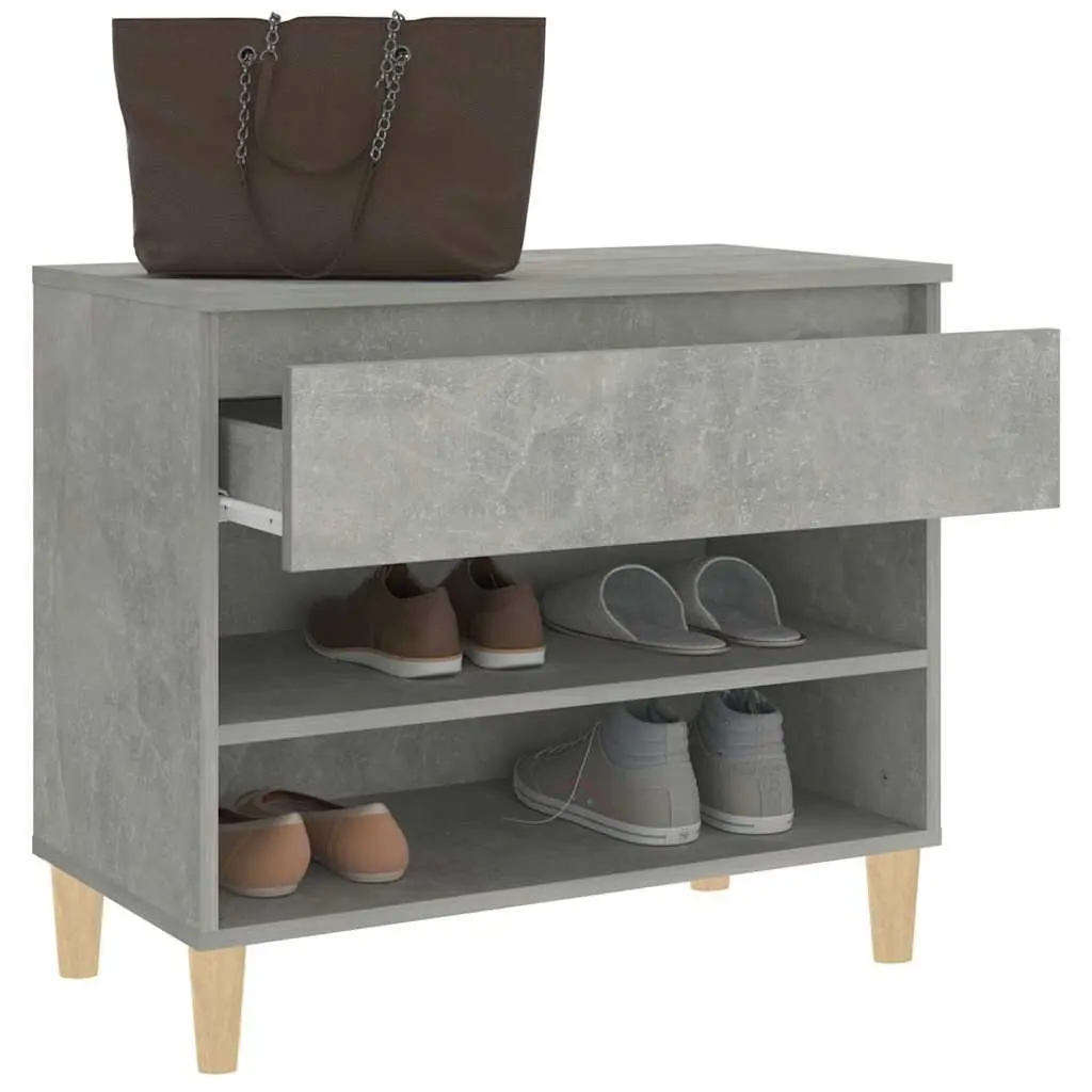 Shoe Cabinet Engineered Wood 70x36x60cm Grey