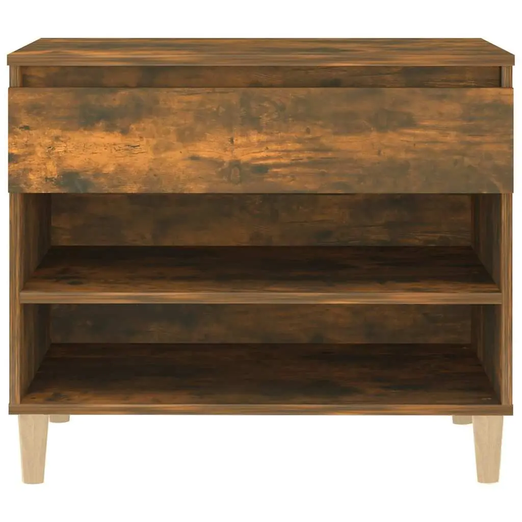 Brown Engineered Wood Shoe Cabinet 70x36x60cm