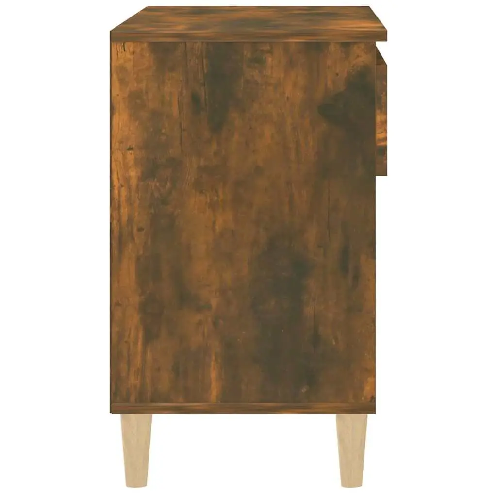 Brown Engineered Wood Shoe Cabinet 70x36x60cm