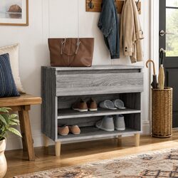 Durable Grey Sonoma Shoe Cabinet - 70x36x60 cm
