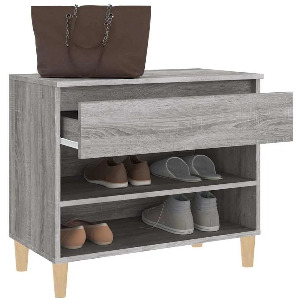 Shoe Cabinet Engineered Wood 70x36x60 cm Grey Sonoma