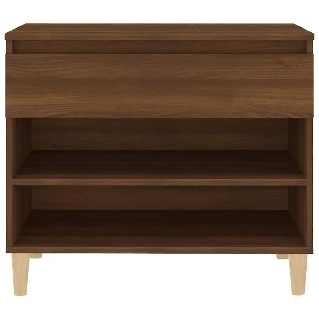 Shoe Cabinet Engineered Wood 70x36x60 cm Brown Oak