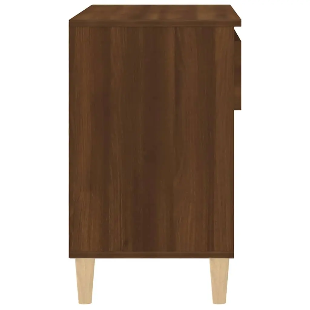 Shoe Cabinet Engineered Wood 70x36x60 cm Brown Oak