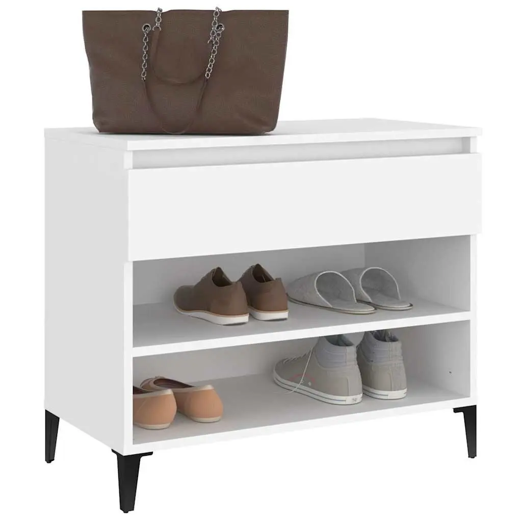 Shoe Cabinet Engineered Wood 70x36x60 cm White