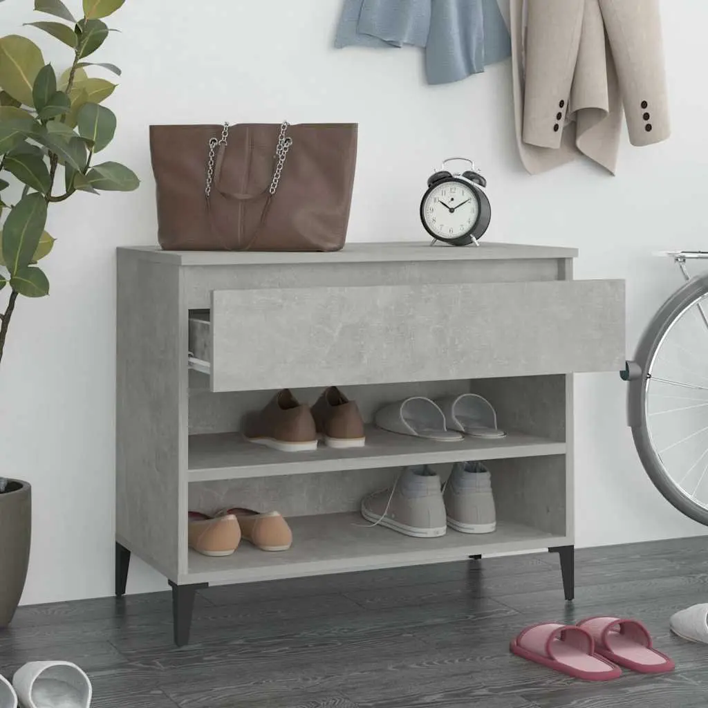 Shoe Cabinet Engineered Wood 70W x 36D x 60H cm Grey