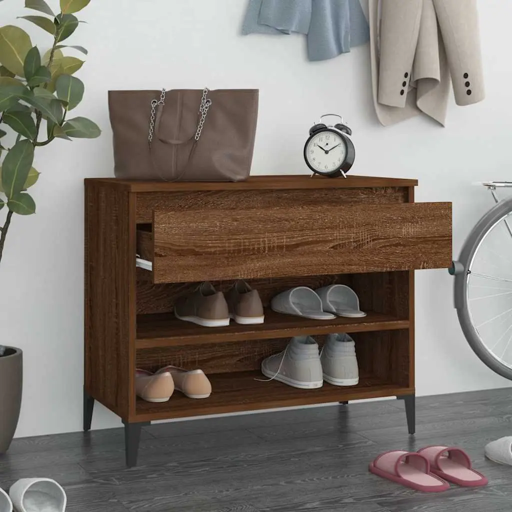 Shoe Cabinet Engineered Wood 70W x 36D x 60H cm Brown