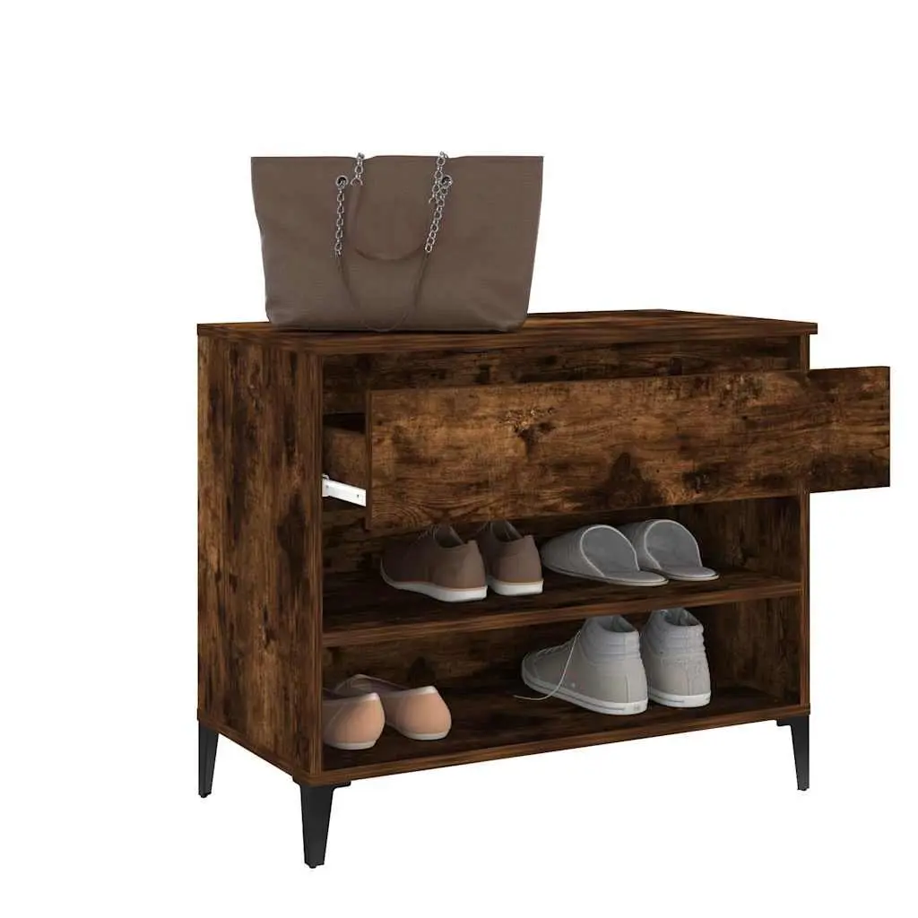 Shoe Cabinet Engineered Wood 70W x 36D x 60H cm Brown