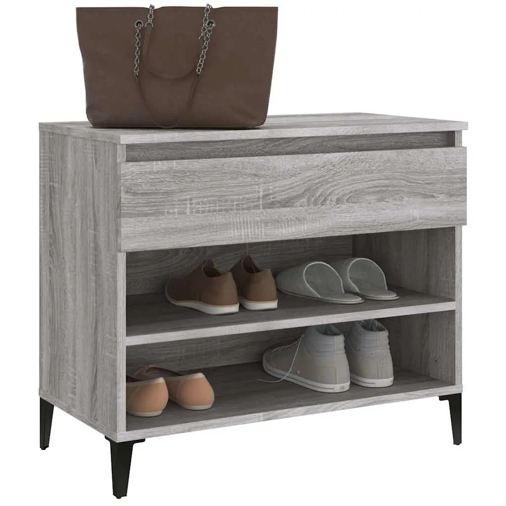 Shoe Cabinet Engineered Wood 70x36x60 cm Grey