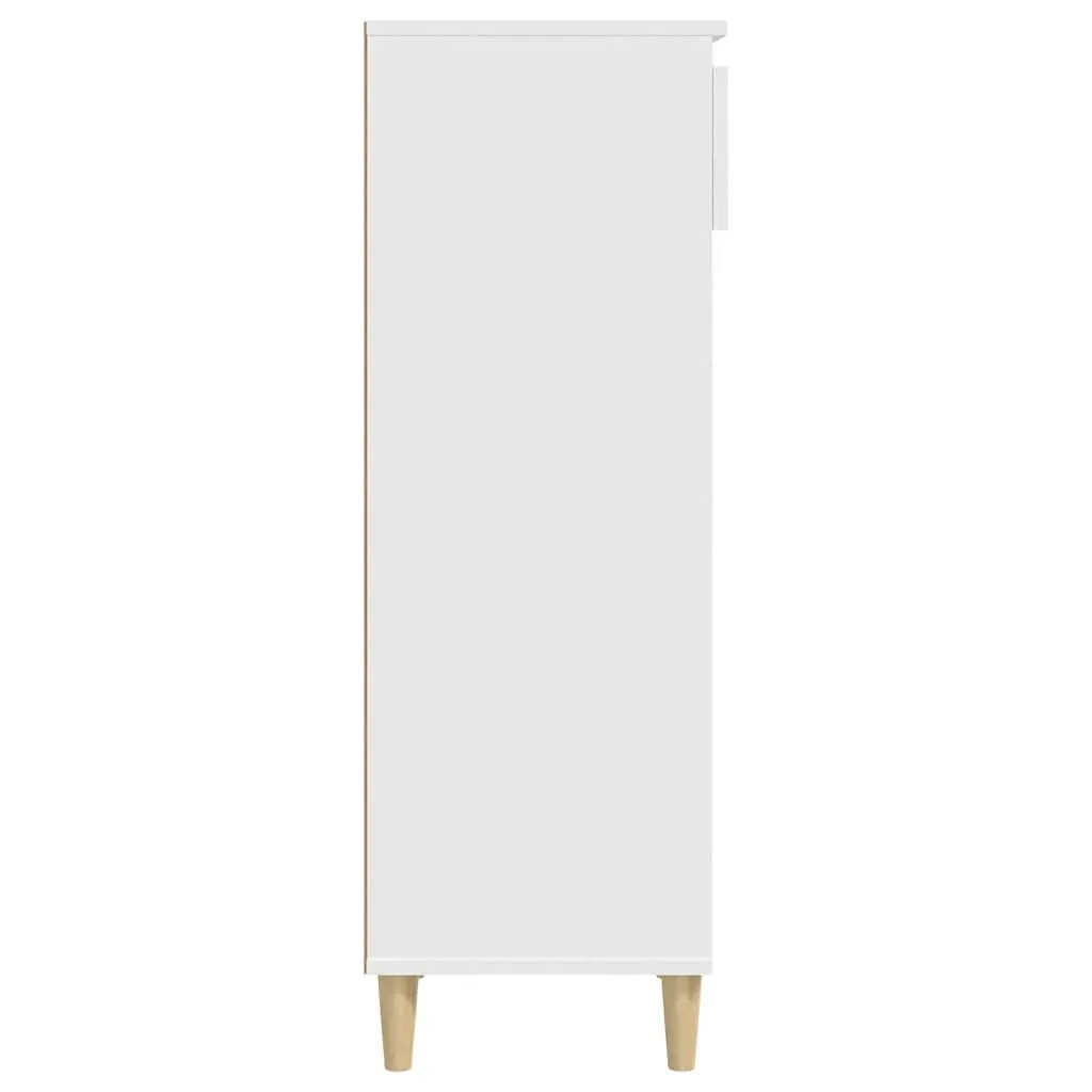 Shoe Cabinet Engineered Wood 40x36x105cm White 4 Shelf Drawer