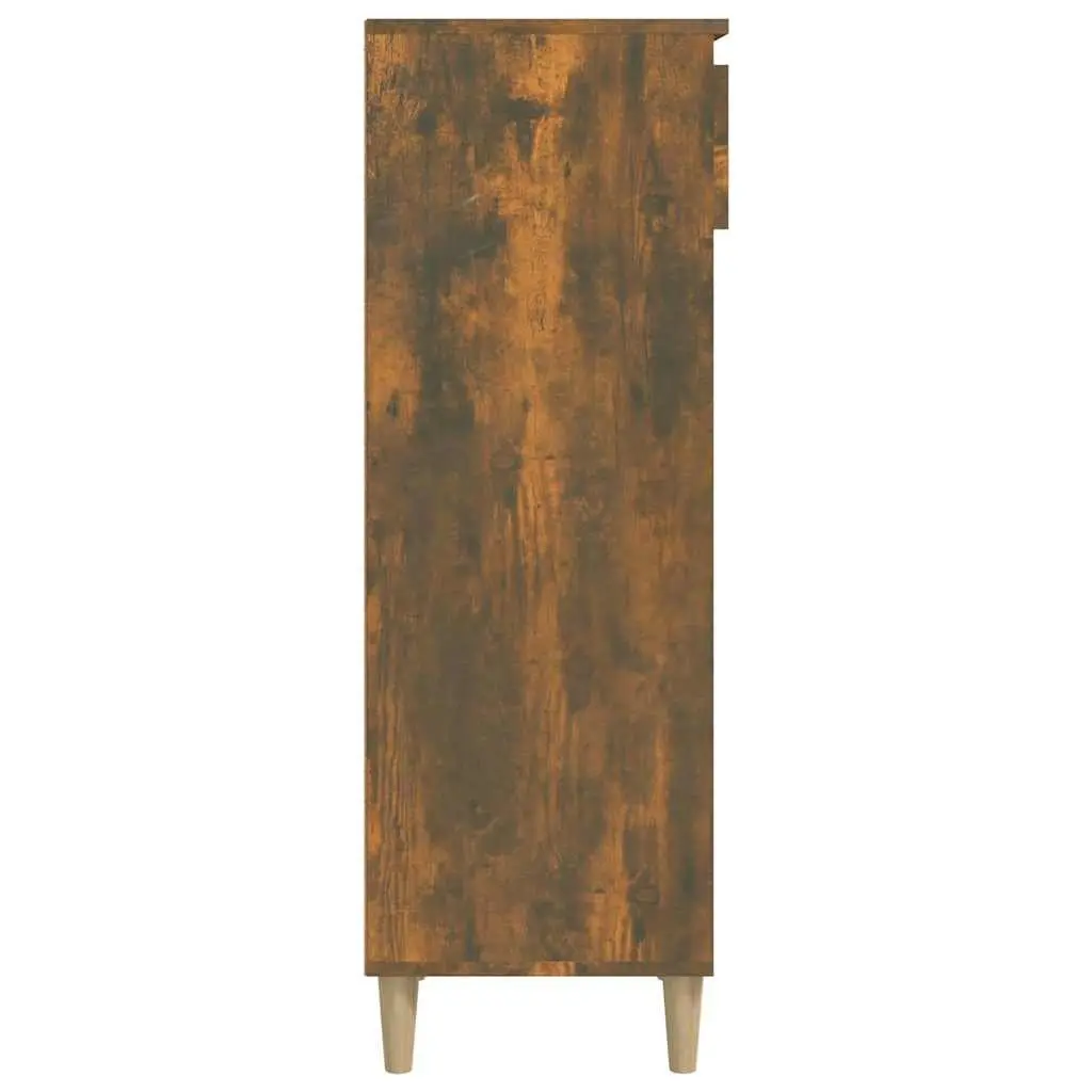Shoe Cabinet Smoked Oak 40x36x105cm Shoe Storage Rack with Drawer and Shelves