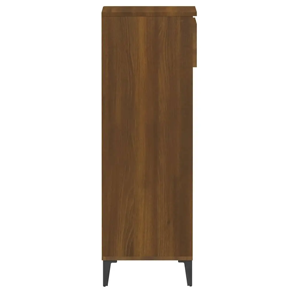 Shoe Storage Cabinet 40x36x105 cm Engineered Wood Brown with Drawer and Shelves