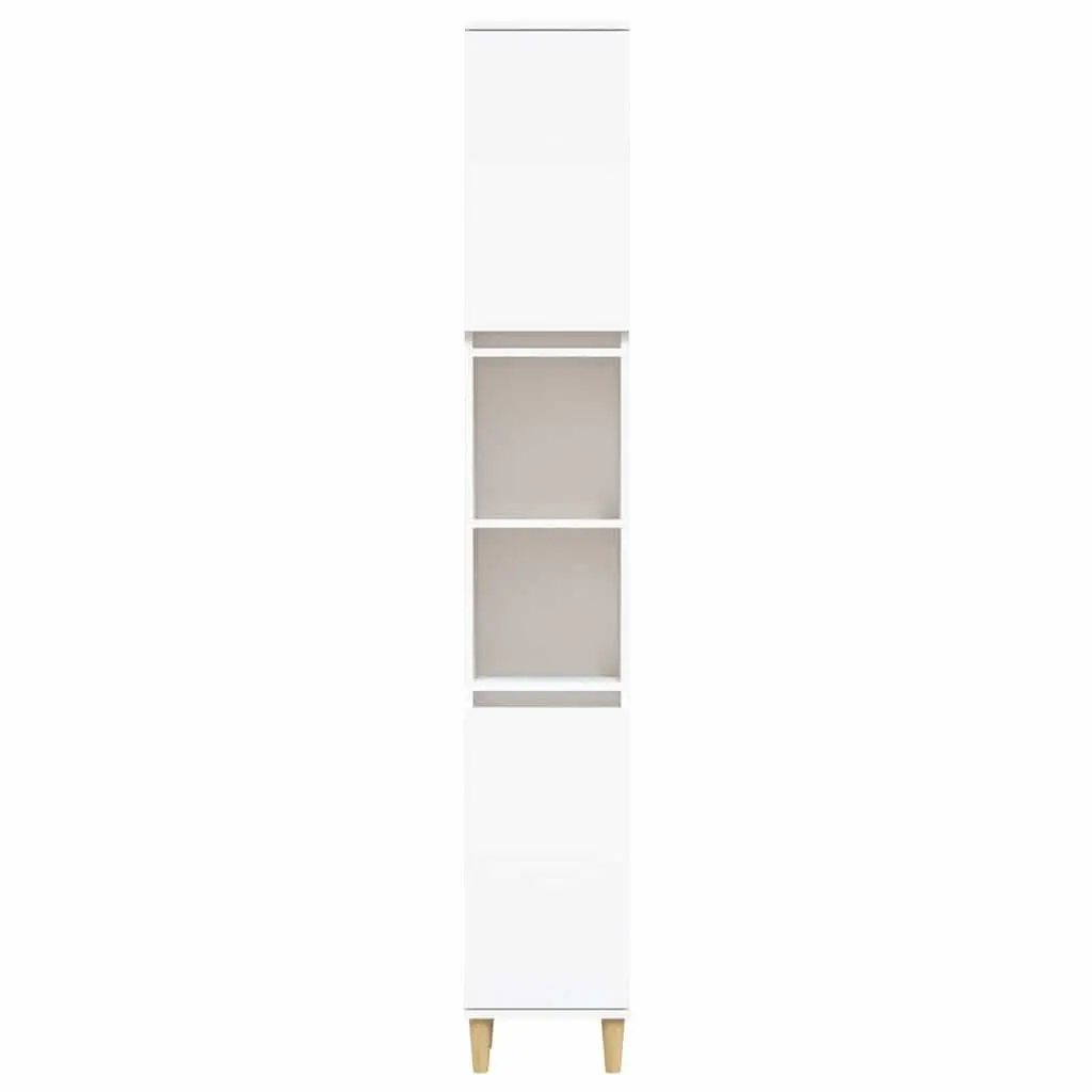 White Bathroom Vanity Cabinet with 6 Compartments