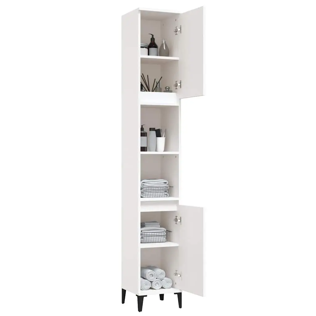 White Bathroom Vanity Cabinet for Organized Storage
