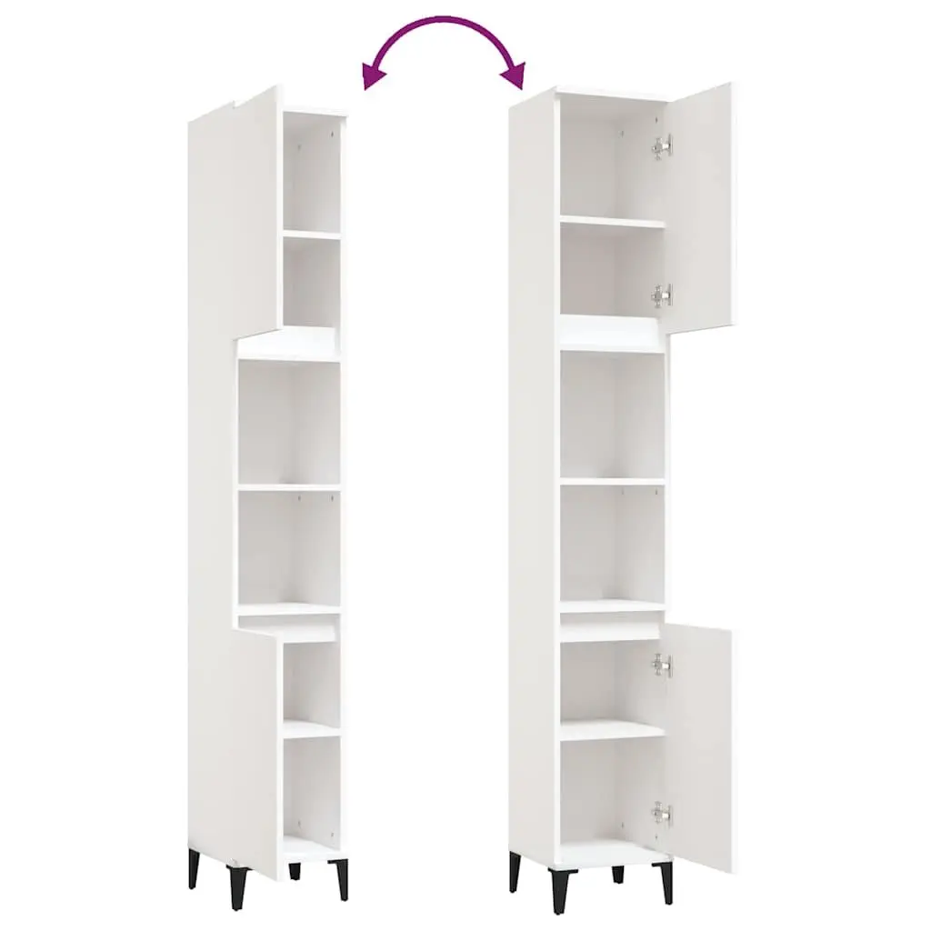 White Bathroom Vanity Cabinet for Organized Storage