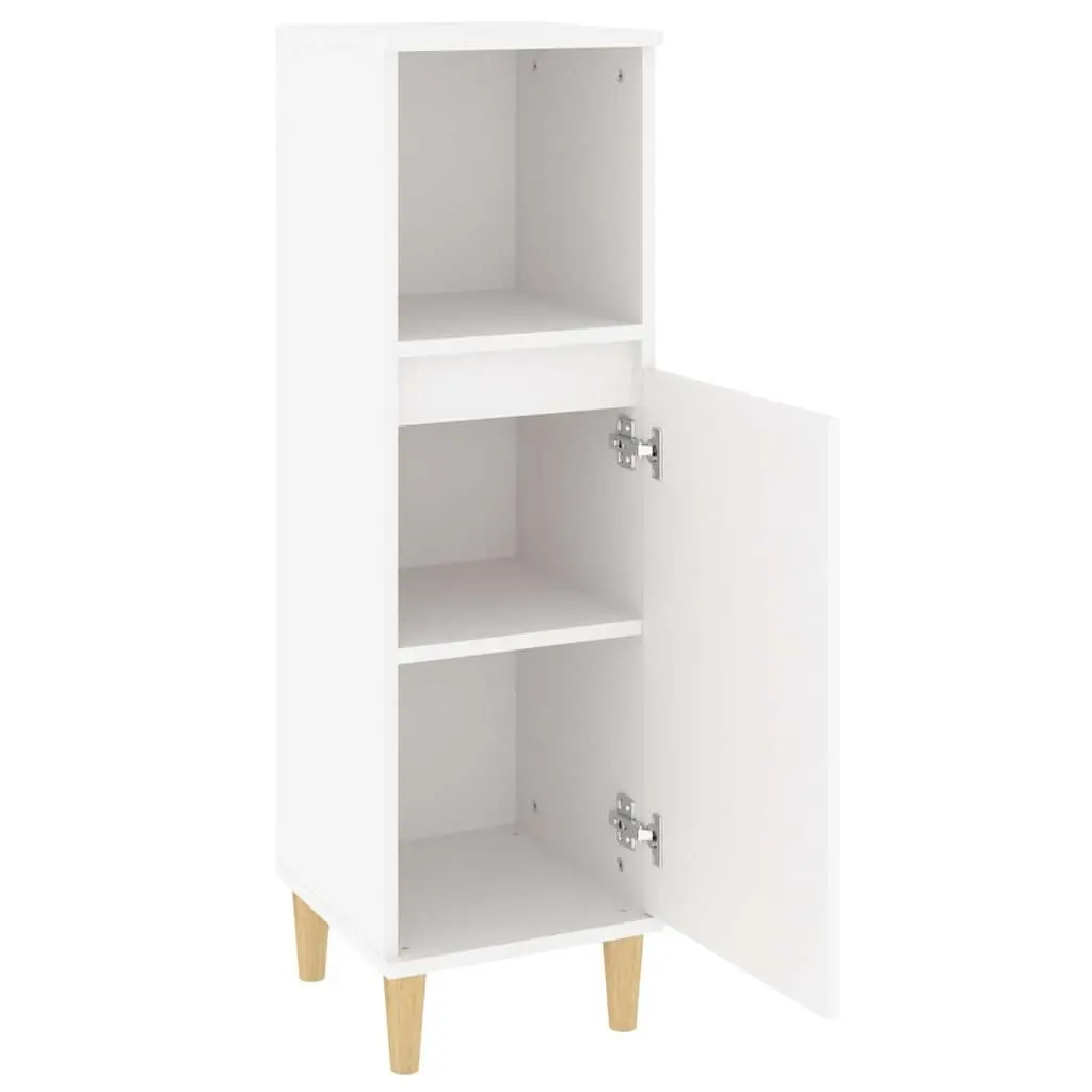Engineered Wood Bathroom Vanity Cabinet with Eucalyptus Feet