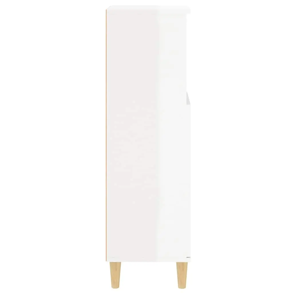 High Gloss White Bathroom Vanity Cabinet with Storage