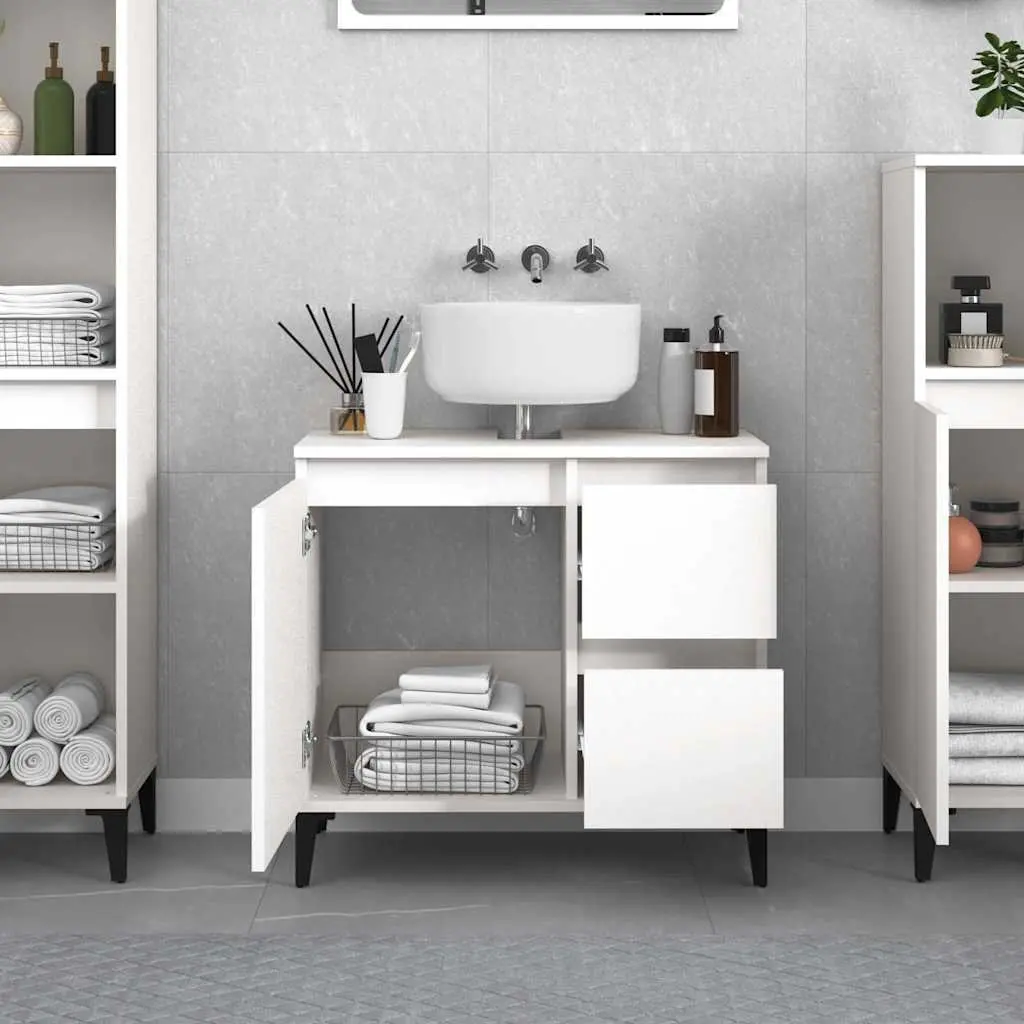 White Bathroom Vanity Cabinet with 2 Drawers