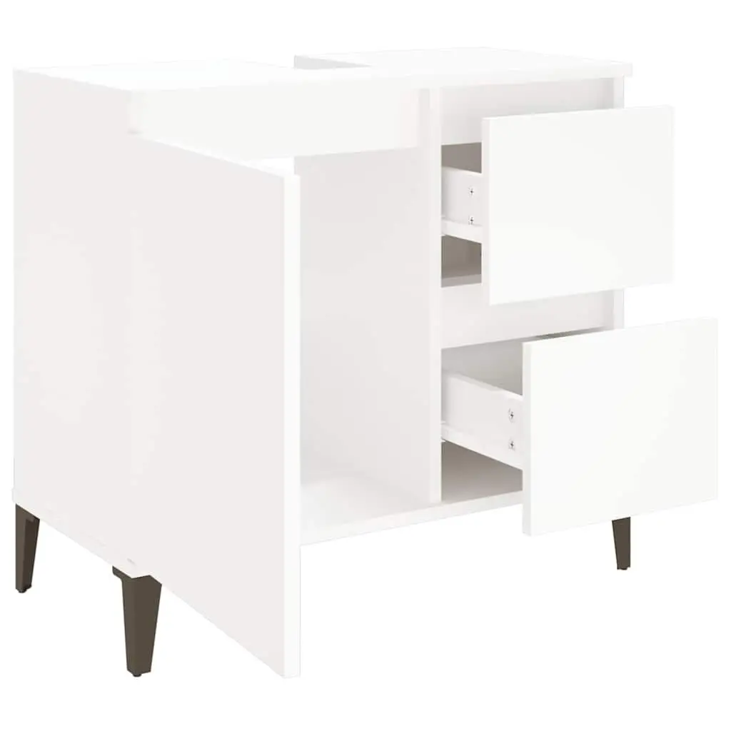 White Bathroom Vanity Cabinet with 2 Drawers