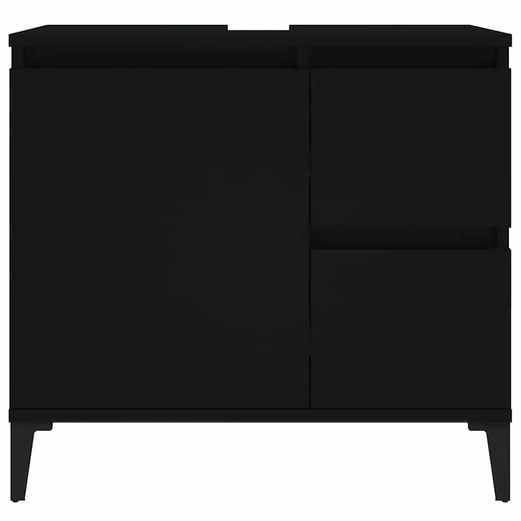 Black Bathroom Vanity Cabinet with 2 Drawers