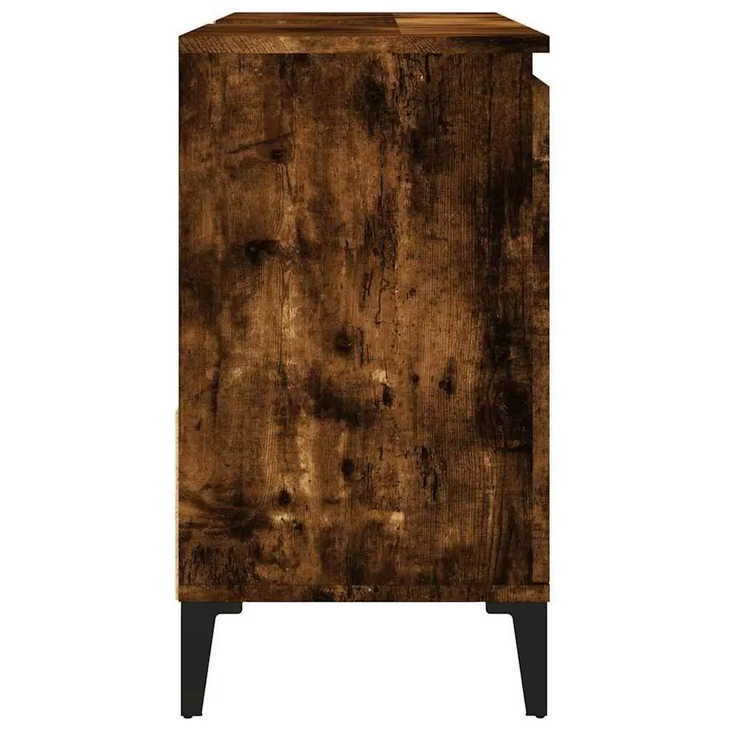 Brown Engineered Wood Bathroom Vanity Cabinet