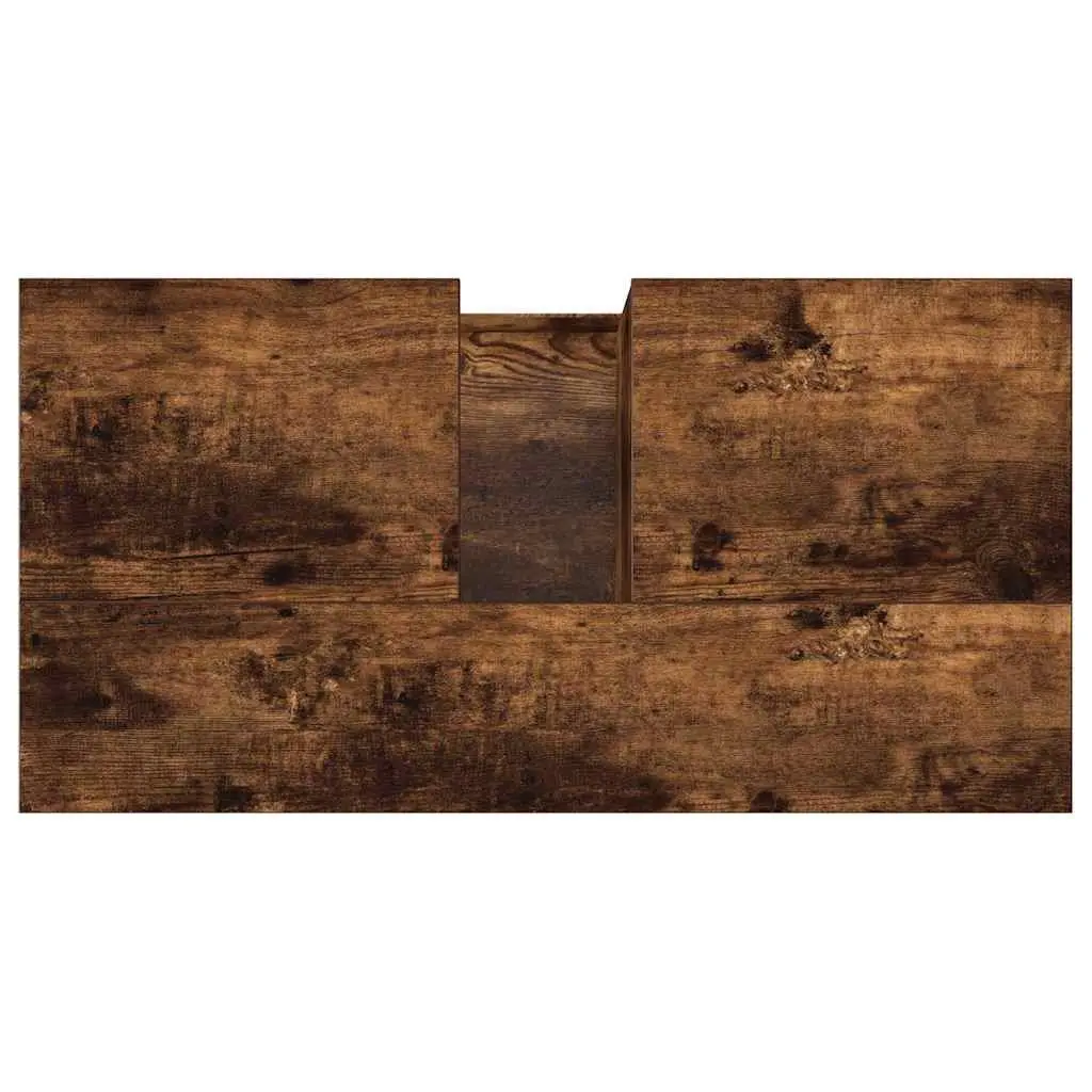 Brown Engineered Wood Bathroom Vanity Cabinet