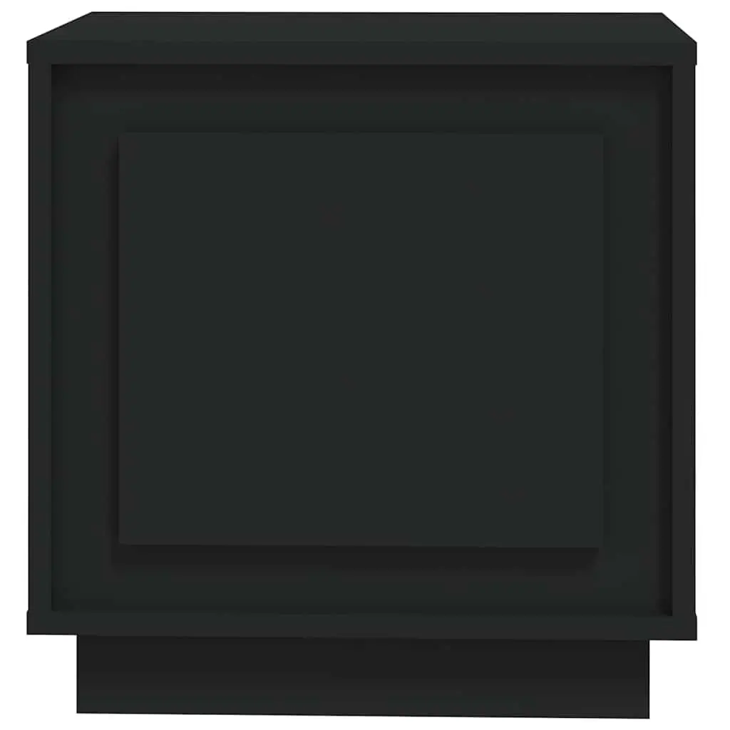 Black Modern Nightstand Bedside Cabinet with Door 44x35x45cm