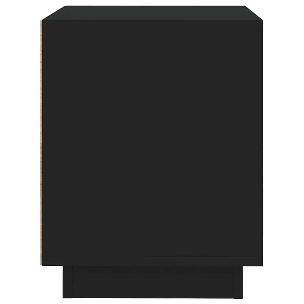Black Modern Nightstand Bedside Cabinet with Door 44x35x45cm