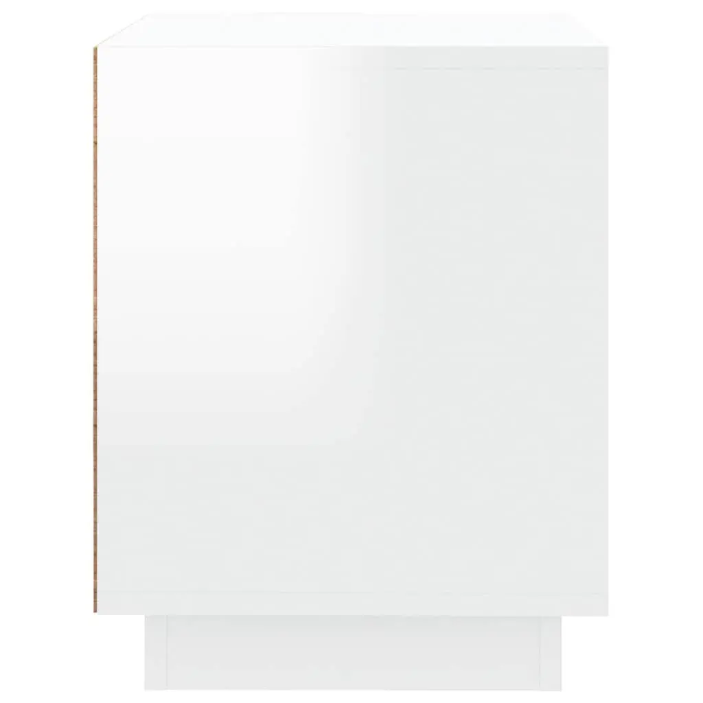 White Bedside Cabinet with Storage Door 44x35x45cm