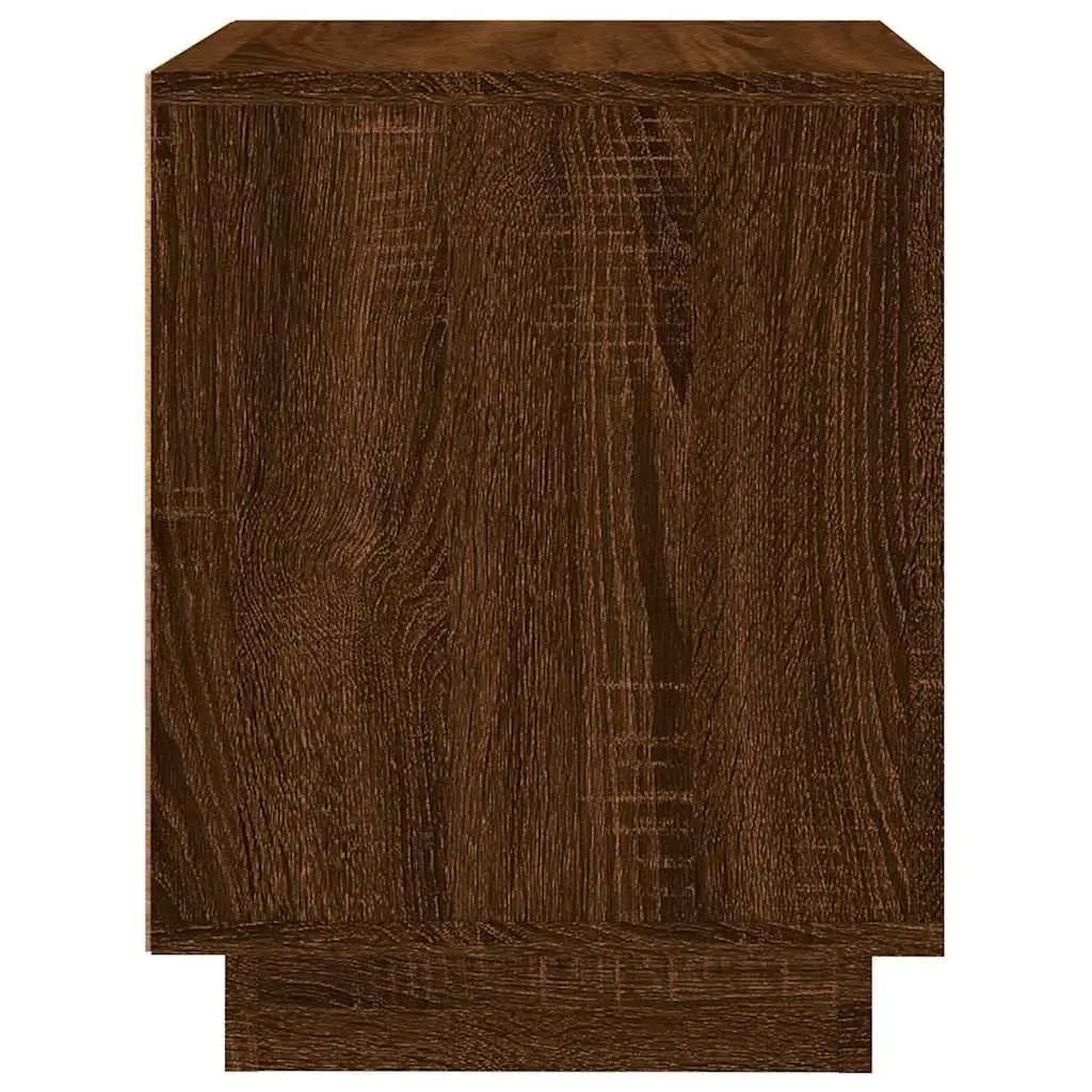 Bedside Cabinets Engineered Wood 44x35x45 cm Brown Oak Set of 2