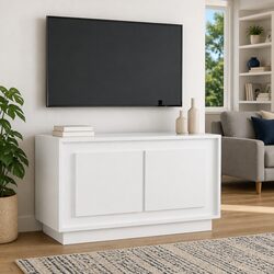 Stylish White High Gloss TV Cabinet for Modern Living Rooms