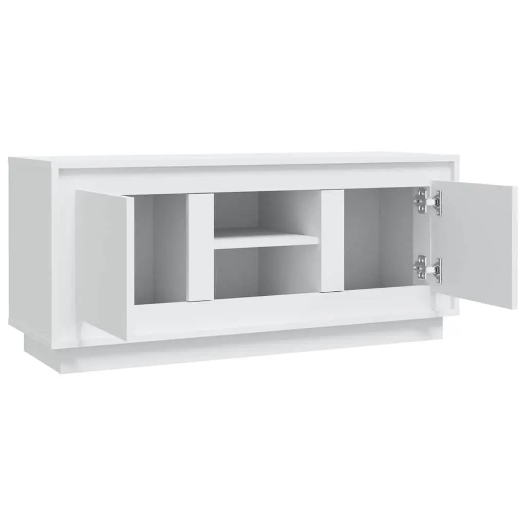 White TV Cabinet for Living Room Storage