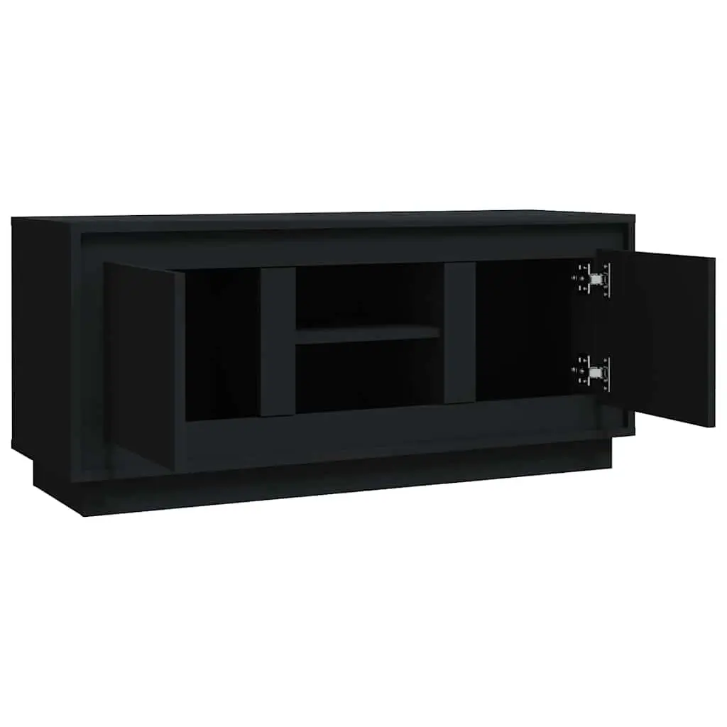 TV Cabinet Engineered Wood 102x35x45 cm Black