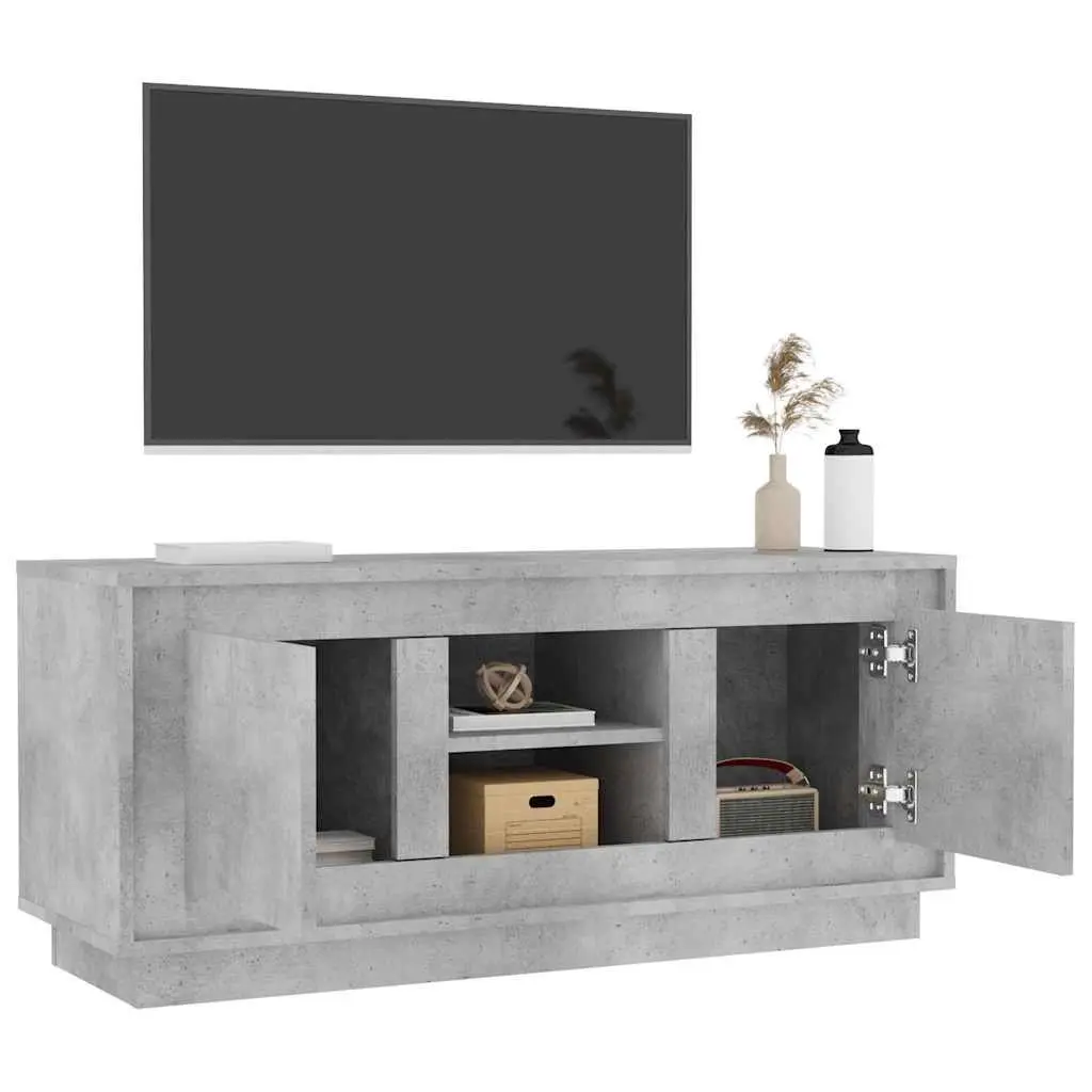 Grey TV Cabinet 102x35x45 cm Media Stand