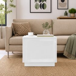 Stylish White Coffee Table Storage Cabinet for Living Rooms